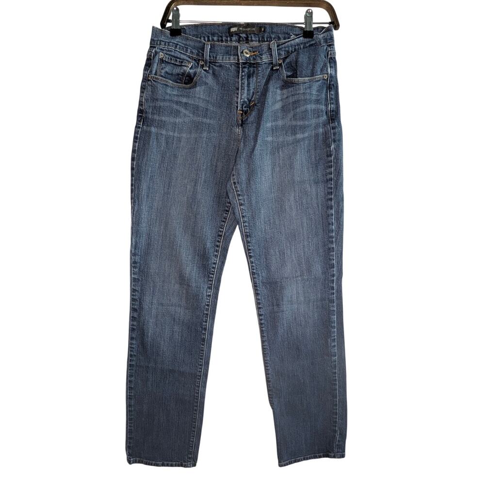 Levi's Women 8L 505 Straight Leg Jeans Medium Wash Stretch Denim W29 L34 Blue